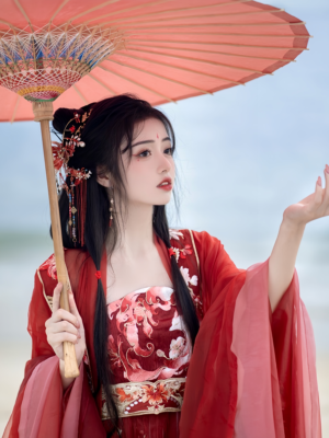 Red Sleeves in the Breeze